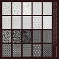 Spitzenstil Papiersticker Set mit 10 Blumenmustern für Scrapbooking und Bastelarbeiten - Lace Illustration