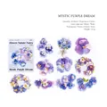 Mystic Purple Dream PET floral stickers for scrapbooking with 20 pieces of purple flowers - Mystic Purple Dream