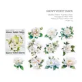 Floral PET stickers Edelweiss Morning Glow series for scrapbooking and decoration - Snowy Velvet Dawn