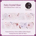 Sparkling shell light PET decorative tape with spiderweb and purple floral patterns - Crystal Mist