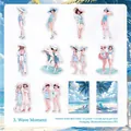 Pegatinas PET olas de verano con 10 chicas anime y 2 motivos de paisajes playeros DIY - Momento de Ola