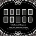 Pegatinas PET de encaje blanco vintage con diseños geométricos para decoración de diarios DIY - Elegancia Resaltada