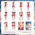 Tropical summer theme PET sticker pack featuring cute girls in beach wear for DIY crafts - Tropical Summer Wind