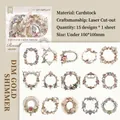 Vintage gouden holle frame stickers voor DIY scrapbooking, Light Shuffles Gold collectie - Glimmerend Goud