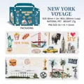New York theme PET decorative tape with vintage American landmarks and landmarks graphics - New York Trip