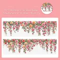 50mm Climbing Rose PET decorative tape for DIY journaling featuring pink floral patterns - Mountain Vines-Climbing Rose