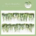 Mountain Vines PET tape 50mm x 2m for botanical journaling and DIY craft collage - Mountain Vines-Branch Moss