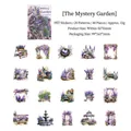 Set de 40 pegatinas de PET Secret Garden con diseños florales y de jardines en acuarela - Jardín Misterioso