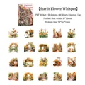 Set de 40 pegatinas de PET flores Xingqing con ilustraciones de jardín vintage para diario - Lenguaje de Flores Estrelladas