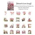 Set de 40 pegatinas de PET Century Garden con motivos florales vintage y decorativos - Canción de Amor de Monet