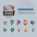 Set de 20 stickers vintage thème coquillages Jewel Box avec designs en carton rigide - Rêve de Coquillages