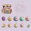 Autocollants vintage nacrés avec motifs de lune et fleurs pour décorer le scrapbooking - Lune & Fleurs