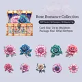 Lot de 20 autocollants floraux vintage de roses pour décoration de scrapbooking DIY - Amour de Rose