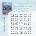 Adesivi in PET blu con farfalle e fiori per decorazione fai da te di scrapbooking - Canto del Cielo