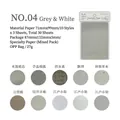 30 Blatt minimalistisches grau-weißes Spezialpapier für kreative Bastelarbeiten - NO.04 Grauweiß