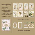 Time Spreads vintage DIY scrapbook material kit with Victorian angels and floral PET stickers - Time Spreads
