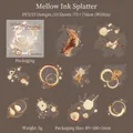 Ink Splatter PET Stickers with coffee stain designs for DIY journaling and scrapbooking - Mellow Ink Stains