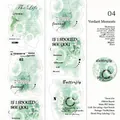 Groene Twilight PET-tape met botanische patronen en vintage kant voor DIY-scrapbooking - Groen Artistiek Concept Tijd