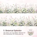 Nastro decorativo PET da 50mm con motivi acquerello di piante e fiori - Blossoming Vegetation