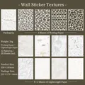 Deko-Scrapbooking-Papier mit 12 Wandtextur-Designs und 20 Blatt für DIY-Handwerk-Basteln - Wandaufkleber Textur