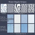 Set di 20 fogli di carta per scrapbooking con trama a onde e 12 design per decoro DIY - Strisce a Onde d'Acqua