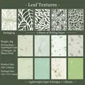 Künstlerisches Dekopapier-Set mit Blatttextur und Hohlmustern für Scrapbooking - Blatttextur