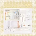 Kit de bricolaje de plato decorativo de encaje blanco para decoración de bolsos DIY - Ceremonia Blanco Puro