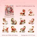Set mit 10 Vintage-Schaukelstuhl-Aufklebern aus mattem PVC für Scrapbooking und Deko - Rotes Glühen Wiegen
