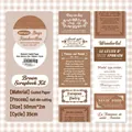 Vintage Washi-Tape mit englischem Text in Braun für Scrapbooking, Rolle 50mm x 2m - 2 Braune Handnotiz