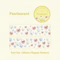 Nastro adesivo decorativo a tema perle perlescenti per journaling, largo 5cm e lungo 2m - Perlato