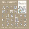 26-delige set A-Z alfabet PET-stickers met parelmoerglans en diamanttextuur voor DIY - Diamanten Letter