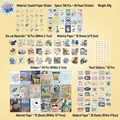 Whispers Under the Moon theme sticker kit with 208 pieces for DIY journaling - Moon Murmur