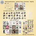 208-piece Korean style scrapbook sticker set with diverse paper and pearl accents - Feeling First