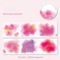 Cinta washi de acuarela en tonos rosa y púrpura cálidos para decorar scrapbooking - Rosa Corazón Cálido