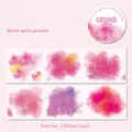 Watercolor galaxy washi tape in warm pink and purple tones for scrapbooking decoration - Warm Heart Pink