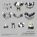 Black and white carnival party PET stickers for DIY scrapbooking holiday decor - Carnival Party