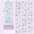 Blue Crystal Dream PET stickers set met gouden vlinderontwerpen voor planners - Kristal Blauw