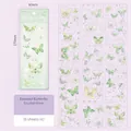 Groene vlinder PET stickers met goudfolie, 6 vellen van 60x170mm voor journaling decoratie - Smaragdgroen