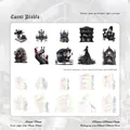 Gothic Count Diablo αυτοκόλλητα με χρυσό λέιζερ, χαρακτήρες και μαύρα τριαντάφυλλα - Κόμης Ντιάμπλο