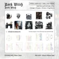 Dark Witch gothic stickers with holographic gold foil and mystical black cat motifs - Dark Witch