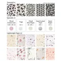 Floral pattern decorative paper pack with textured vintage flower and butterfly designs - Nameless Floral (3.Nameless Floral)