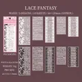 Pack d'autocollants 3D moussés collection Textual Poetry pour décoration scrapbooking - Fantaisie en Dentelle