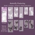 Autocollants 3D vintage papillon et texte pour scrapbooking et journaux DIY, lot de 10 - Papillon Voltigeant