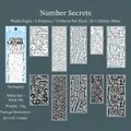 3D-Schaumstoffaufkleber 'Digital Secret' in Schwarz und Weiß für Journaling-Dekoration - Digitales Geheimnis