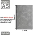 Taccuino A5 grigio chiaro in morbida pelle PU con 192 pagine di carta per la vista - Grigio / A5