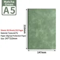 Matcha green A5 soft PU leather notebook with 192 pages of eye-protection paper - Matcha Green / A5