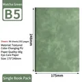 B5 soft leather notebook in matcha green with high quality 80g eye-care paper - Matcha Green / B5