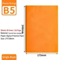 B5 size professional notebook featuring vibrant orange textured PU leather cover - Orange / B5