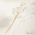 Golden 36cm beaded decorative branch with glistening waterdrop pendants and 15g weight - Champagne Gold Stem / 36CM