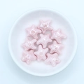 Pink starfish ceramic beads for DIY jewelry making in a white porcelain bowl - 12mm / Light Pink (14#)